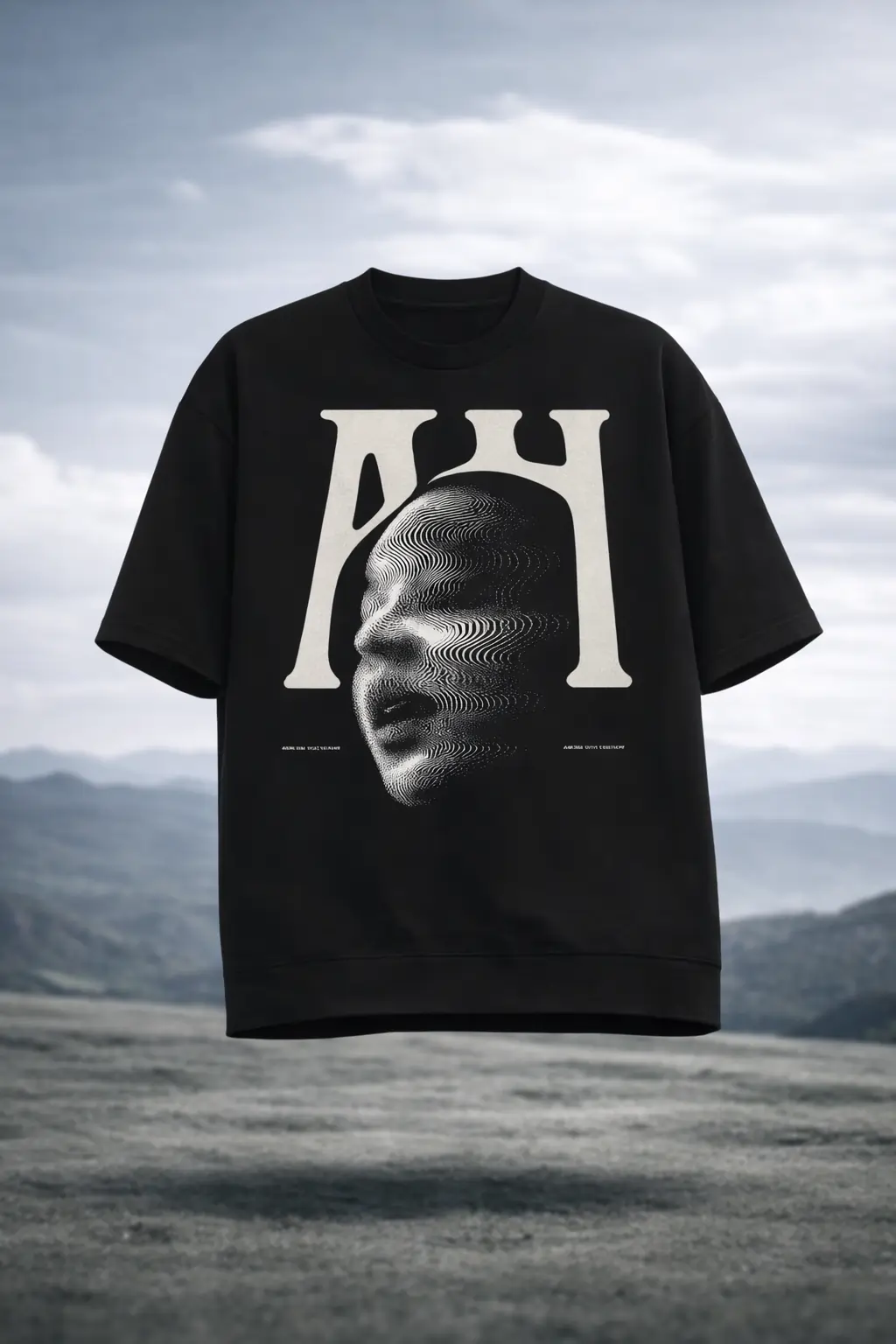 AH Face Oversized T-Shirt – Black